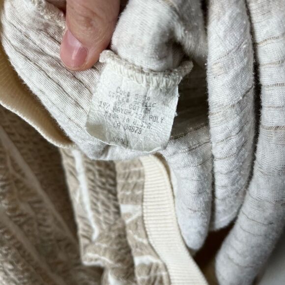 Vtg 3d knit roll neck sweater small cotton blend - Picture 6 of 7